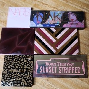 Nars / Urban Decay / Tarte (2) / Too Faced Eye Shadow Palettes and 1 Tarte Cheek